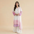 Dual Tone Blush Ivory Chickenkari Hand-Painted 3-Piece Set