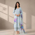 Ice Bloom Hand-Painted Ensemble
