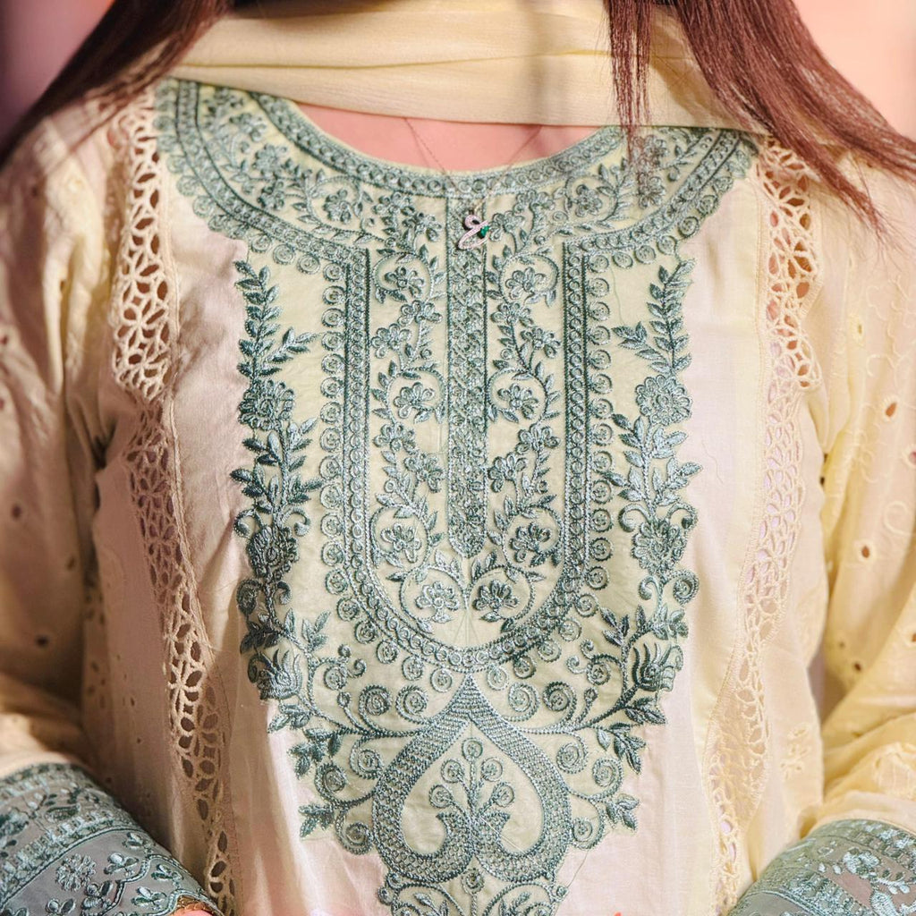 Lemon Zest Chickenkari Hand-Painted 3-Piece Set